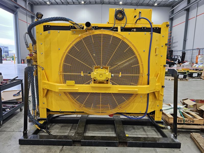 Reconditioned drill rig cooler pack module ready for service exchange