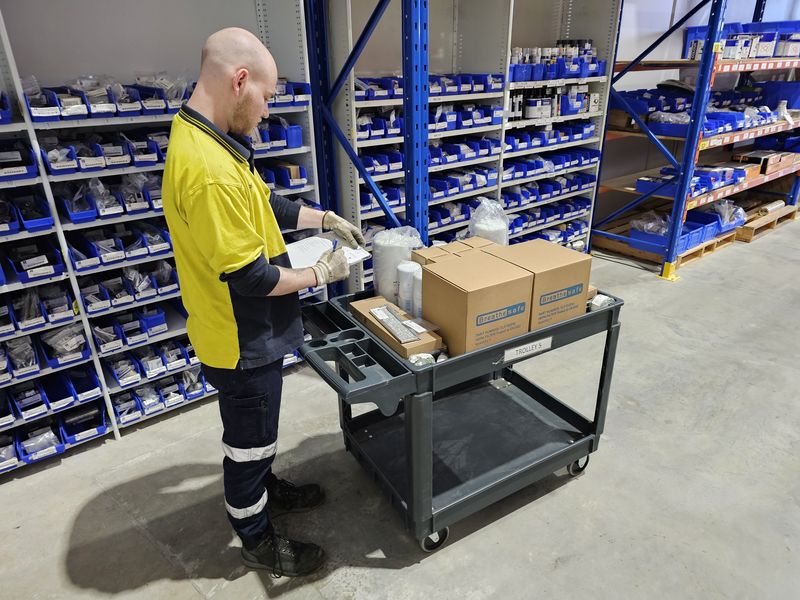 Parts warehouse stock at Complete Field Maintenance