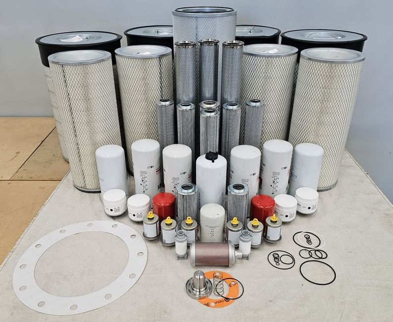 Drill rig service kit components prepared at Complete Field Maintenance