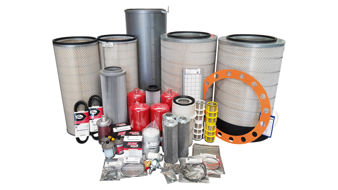 Complete drill rig service kit with essential components for drill rig maintenance.